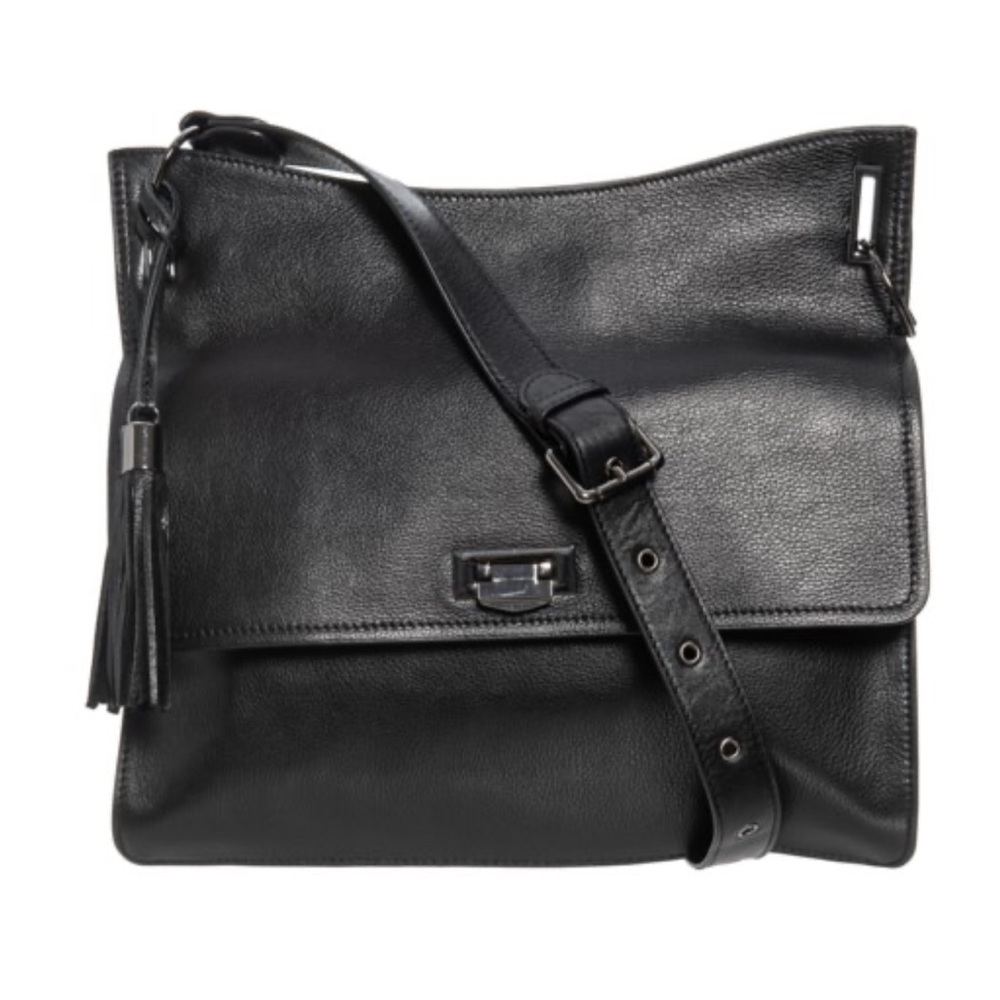 Luxurious Pebble Leather Black RACHEL Rachel Roy Shoulder, Crossbody Bag NW - Picture 5 of 12